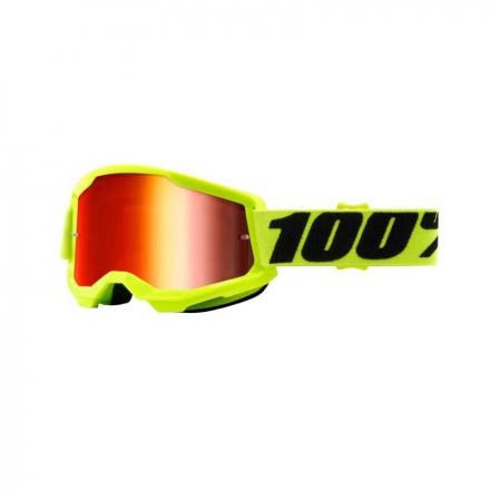 167957 MASQUE-LUNETTES CROSS 100% ADULTE STRATA 2 ESSENTIAL JAUNE FLUO ECRAN MIROIR ANTI-BUEE-ANTI-RAYURES 2 Général | Fp-mo