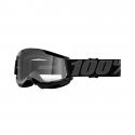 MASQUE-LUNETTES CROSS 100% ENFANT JUNIOR STRATA 2 ESSENTIAL NOIR ECRAN TRANSPARENT ANTI-BUEE-ANTI-RAYURES