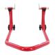 171012 LEVE-BEQUILLE STAND MOTO P2R ARRIERE UNIVERSEL MONOBLOC ACIER ROUGE (TUBE DIAM 38 mm) (CHARGE MAXI 295 kg) 2 Général P2R