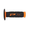 REVETEMENT POIGNEE PROGRIP OFF ROAD 791 DOUBLE DENSITE BASE ORANGE-NOIR 115mm (PAIRE) (CROSS-MX)