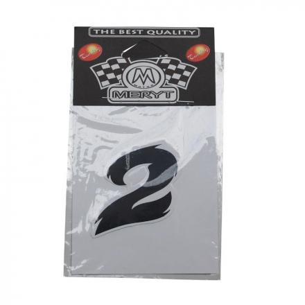 1278 AUTOCOLLANT-STICKER NUMERO 2 NOIR (H 5,5cm) (MERYT) 2 Général | Fp-moto.com garage moto albi atelier reparation