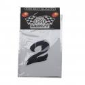 AUTOCOLLANT-STICKER NUMERO 2 NOIR (H 5,5cm) (MERYT)
