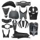 76255 CARROSSERIE-CARENAGE SCOOT ORIGINE PIAGGIO 50-125 LIBERTY 2009-2013 NOIR (KIT 18 PIECES) -1R000016- 2 Général | Fp-mo