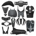 CARROSSERIE-CARENAGE SCOOT ORIGINE PIAGGIO 50-125 LIBERTY 2009-2013 NOIR (KIT 18 PIECES) -1R000016-