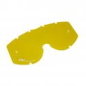 ECRAN MASQUE-LUNETTES CROSS PROGRIP 3221 JAUNE SIMPLE - ANTI-BUEE-ANTI-RAYURES-ANTI-U.V.