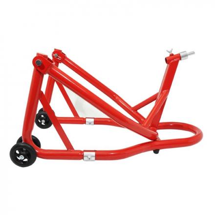 162916 LEVE-BEQUILLE STAND MOTO P2R AVANT FIXATION SOUS TE DE FOURCHE ACIER ROUGE 2 Général P2R | Fp-moto.com garage moto alb