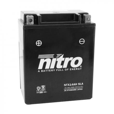 172614 BATTERIE 12V 12 Ah NTX14AH NITRO SLA SANS ENTRETIEN PRETE A L'EMPLOI (L134xL89xH166mm) 2 Général | Fp-moto.com garag