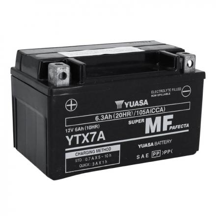 172346 BATTERIE 12V 6 Ah YTX7A YUASA ACTIVEE EN USINE PRETE A L'EMPLOI (Lg150xL87xH94mm) 2 Général | Fp-moto.com garage mo