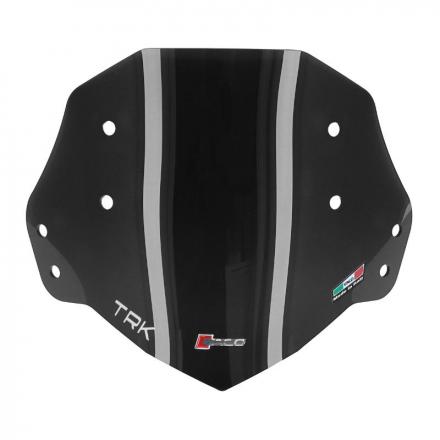 176703 PARE BRISE MOTO POUR BENELLI 502 TRK 2017-2019, TRK X 2018-2019 FUME (SHORT HAUTEUR 330mm) -FACO- 2 Général | Fp-mot