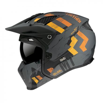 178210 CASQUE TRIAL MT STREETFIGHTER SV SKULL GRIS MAT L SIMPLE ECRAN DARK TRANSFORMABLE AVEC MENTONNIERE AMOVIBLE (LIVRE AVEC 