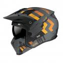 CASQUE TRIAL MT STREETFIGHTER SV SKULL GRIS MAT XXL SIMPLE ECRAN DARK TRANSFORMABLE AVEC MENTONNIERE AMOVIBLE (LIVRE AVEC UN EC