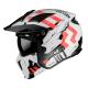 178218 CASQUE TRIAL MT STREETFIGHTER SV SKULL BLANC NACRE BRILLANT XXL SIMPLE ECRAN DARK TRANSFORMABLE AVEC MENTONNIERE AMOVIBL