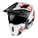 178218 CASQUE TRIAL MT STREETFIGHTER SV SKULL BLANC NACRE BRILLANT XXL SIMPLE ECRAN DARK TRANSFORMABLE AVEC MENTONNIERE AMOVIBL