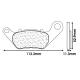 178774 PLAQUETTE DE FREIN CL BRAKES POUR YAMAHA 300 XMAX 2017- AR (1 JEU DE 2 PLAQUETTES) (3115 MSC) 2 Général | Fp-moto.c
