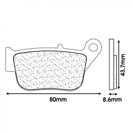 178772 PLAQUETTE DE FREIN CL BRAKES POUR YAMAHA 125 XMAX 2014- AR (1 JEU DE 2 PLAQUETTES) (3112 MSC) 2 Général | Fp-moto.c