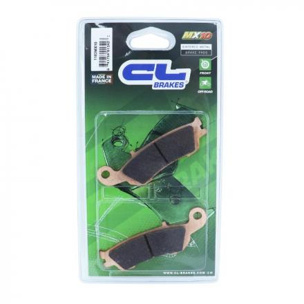 178762 PLAQUETTE DE FREIN CL BRAKES POUR YAMAHA 125-250-450 YZ 2008-, 250 WR F 2016- AV (1 JEU DE 2 PLAQUETTES) (1183 MX10) 2 