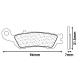 178762 PLAQUETTE DE FREIN CL BRAKES POUR YAMAHA 125-250-450 YZ 2008-, 250 WR F 2016- AV (1 JEU DE 2 PLAQUETTES) (1183 MX10) 2 