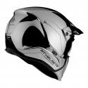 CASQUE TRIAL MT STREETFIGHTER SV UNI CHROME ARGENT S SIMPLE ECRAN DARK TRANSFORMABLE AVEC MENTONNIERE AMOVIBLE (LIVRE AVEC UN