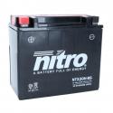 BATTERIE 12V 18 Ah NTX20H-BS NITRO MF SANS ENTRETIEN AVEC PACK ACIDE (Lg175xL87xH155mm)