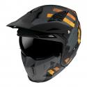 CASQUE TRIAL MT STREETFIGHTER SV SKULL GRIS MAT XS SIMPLE ECRAN DARK TRANSFORMABLE AVEC MENTONNIERE AMOVIBLE (LIVRE AVEC UN 