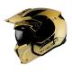 178201 CASQUE TRIAL MT STREETFIGHTER SV UNI CHROME OR S SIMPLE ECRAN DARK TRANSFORMABLE AVEC MENTONNIERE AMOVIBLE (LIVRE AVEC