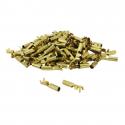 COSSE ELECTRIQUE LAITON NON ISOLEE CYLINDRIQUE FEMELLE DIAM 4mm POUR FIL 1.00 A 2.50mm2 (VENDU AU SACHET DE 100 PIECES) -SELEC