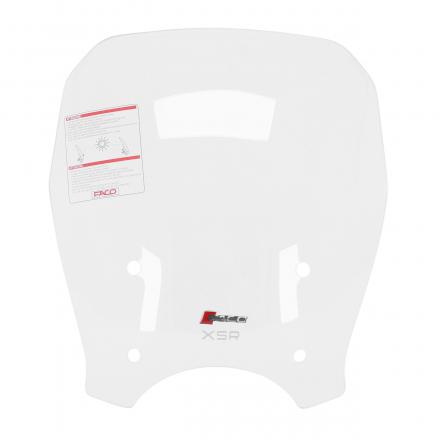 176791 PARE BRISE MOTO POUR YAMAHA 900 XSR 2016-2019 TRANSPARENTE (HIGHT HAUTEUR 400mm) -FACO- 2 Général | Fp-moto.com gar
