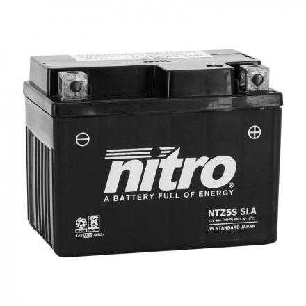 172619 BATTERIE 12V 3,5 Ah NTZ5S NITRO SLA SANS ENTRETIEN PRETE A L'EMPLOI (Lg113xLg70xH85mm) 2 Général | Fp-moto.com gara