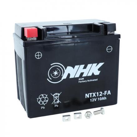 170305 BATTERIE 12V 10 Ah NTX12 NHK FA SANS ENTRETIEN PRETE A L'EMPLOI (Lg150xL87xH130mm) (ACTIVEE EN USINE - QUALITE PREMIUM - 