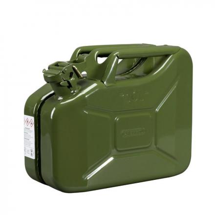 168261 JERRYCAN-BIDON ESSENCE-CARBURANT PRESSOL METAL ARMEE VERT 10L (HOMOLOGUE TUV-EN) 2 Général | Fp-moto.com garage moto