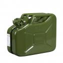 JERRYCAN-BIDON ESSENCE-CARBURANT PRESSOL METAL ARMEE VERT 10L (HOMOLOGUE TUV-EN)