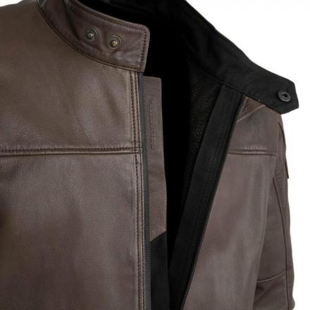 165550 VESTE PRINTEMPS-ETE HOMME TUCANO PEL 2G CUIR MARRON AVEC PROTECTIONS EPAULES + COUDES TAILLE 50 (2XL) (HOMOLOGUE EN 170