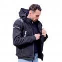 VESTE-BLOUSON ADX RSX NOIR-BLANC M AVEC CAPUCHE AMOVIBLE (AVEC PROTECTIONS-SANS PLAQUE DORSALE) (HOMOLOGUE NF EN 17092-4 : 2