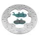 171736 KIT FREINAGE (DISQUE+PLAQUETTES) AVANT BREMBO ORIGINE PIAGGIO 125-250 X9 2005-, 400 X8 2006-2008 -1R000494- 2 Général 