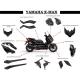 162380 CARROSSERIE-CARENAGE MAXISCOOTER ADAPTABLE YAMAHA 125-300-400 XMAX 2018- NOIR BRILLANT (KIT 15 PIECES) -P2R- 2 Général 