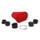 175207 FILTRE A AIR TOP PERF TPR FACTORY BIG MOUSSE ROUGE DIAM 28-32-36-39-43mm FIXATION DROITE (LIVRE AVEC ADAPTATEURS) 2 Génér