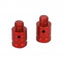 OBTURATEUR-BOUCHON RETROVISEUR MOTO POUR YAMAHA 700 MT-07 ALU ANODISE ROUGE -AVOC-