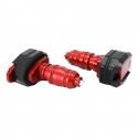 TAMPON DE PROTECTION-TOP BLOCK MOTO POUR YAMAHA 700 MT-07 ALU CNC ANODISE ROUGE-NOIR -AVOC-