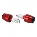 EMBOUT DE GUIDON MOTO POUR YAMAHA 700 MT-07 ALU ANODISE ROUGE (PAIRE) -AVOC-