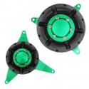 COUVRE-PROTEGE CARTER MOTO POUR KAWASAKI 900 Z900 ALU CNC ANODISE NOIR-VERT (PAIRE) -AVOC-