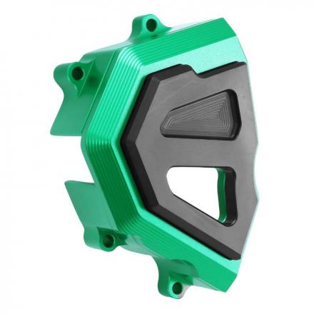 181788 PROTEGE-CACHE PIGNON MOTO POUR KAWASAKI 900 Z900 ALU CNC ANODISE NOIR-VERT -AVOC- 2 Général AVOC | Fp-moto.com garage