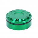 BOUCHON-COUVERCLE BOCAL DE LIQUIDE DE FREIN ARRIERE MOTO POUR KAWASAKI 900 Z900 ALU ANODISE VERT -AVOC-