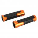 REVETEMENT POIGNEE ANTIDERAPANTE MOTO POUR KTM 125 DUKE ORANGE ANODISE (PAIRE) -AVOC-