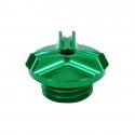 BOUCHON REMPLISSAGE D'HUILE MOTO POUR KAWASAKI 900 Z900 ALU CNC ANODISE VERT - AVOC -