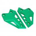 PROTECTION PLATINE REPOSE-PIED MOTO POUR KAWASAKI 900 Z900 ALU CNC ANODISE VERT (PAIRE) - AVOC -