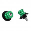 DIABOLO MOTO AVOC POUR KAWASAKI 900 Z900 M8 ALU ANODISE VERT (PAIRE)