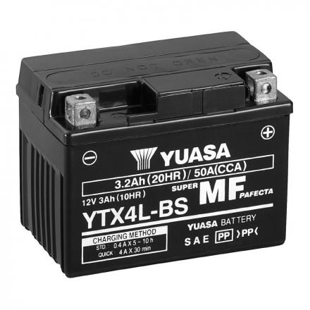 172343 BATTERIE 12V 3 Ah YTX4L YUASA ACTIVEE EN USINE PRETE A L'EMPLOI (Lg114xL71xH86mm) 2 Général | Fp-moto.com garage mo