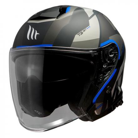 180975 CASQUE JET MT THUNDER 3 SV DOUBLE ECRANS BOW GRIS MAT-BLEU XXL (2XL) 2 Général | Fp-moto.com garage moto albi atelier