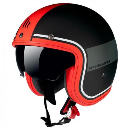 180990 CASQUE JET MT LE MANS 2 SV TANT NOIR-ROUGE-GRIS BRILLANT S 2 Général | Fp-moto.com garage moto albi atelier reparat