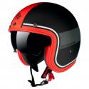 CASQUE JET MT LE MANS 2 SV TANT NOIR-ROUGE-GRIS BRILLANT S